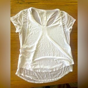 White Lululemon Double Layer Mesh Racerback TShirt
